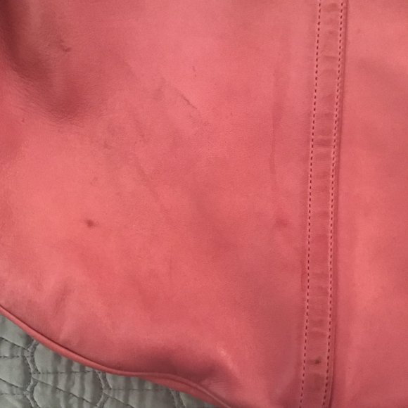 Hot Pink Leather Coach Shoulder Purse - Picture 2 of 8